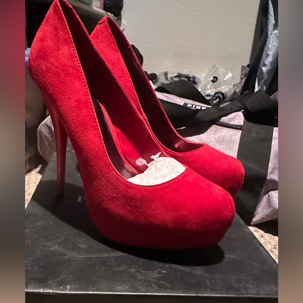 Red, size 9, Pleaser heels